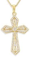 Milla 14K Gold Plated Cross Necklace for Women, Silver Cross Necklaces for Women, 18 inches Chain with Cross Pendant