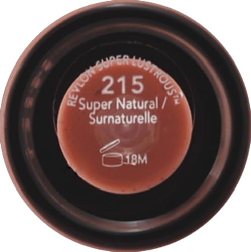 REVLON Super Lustrous Lip Gloss, Non-Sticky, Hydrating, High Shine Finish, 215 Super Natural, 0.13 oz (Pack of 2)