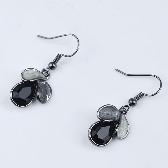 Vintage Statement Jewelry Set Leaf Floral Bohemian Boho Statement Necklace Earring Set Crystal Fashion Costume Jewelry