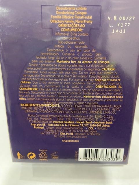 O BOTICARIO Floratta Secret Flowers Eau de Toilette, Rose Fragrance Perfume for Women, 2.5 Ounce