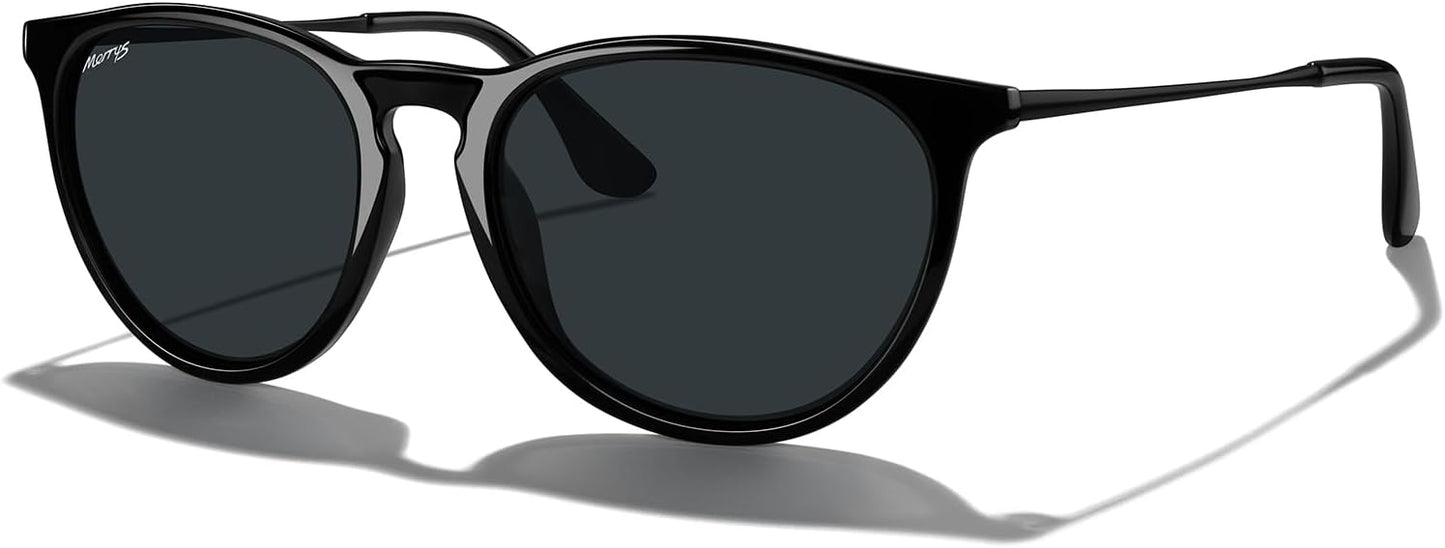MERRY'S Vintage Polarized Sunglasses for Women Men Retro Round Mirrored Lens Sun glasses UV400