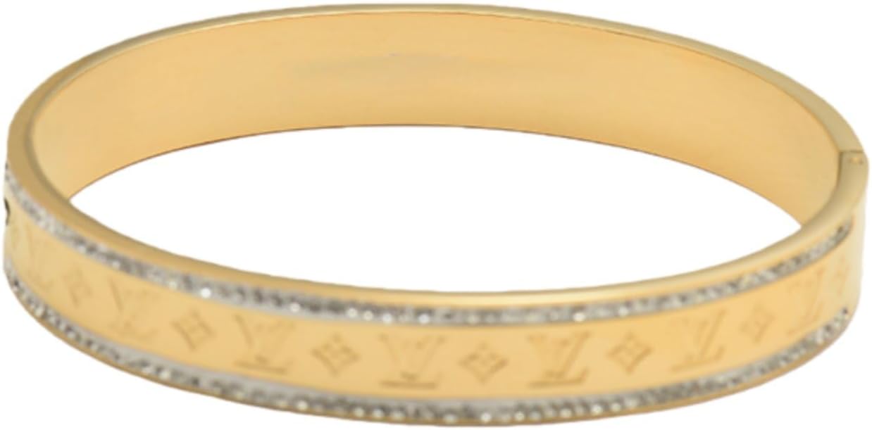 Gold Bracelets for Women, 18K Gold Plated Dainty Bangle Birthday Valentine's Day Gift