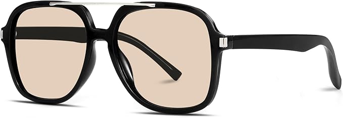 Retro Aviator Sunglasses for Women Men 2026 Square Top Bar Sun Glasses Sunnies 70s Lightweight Shades