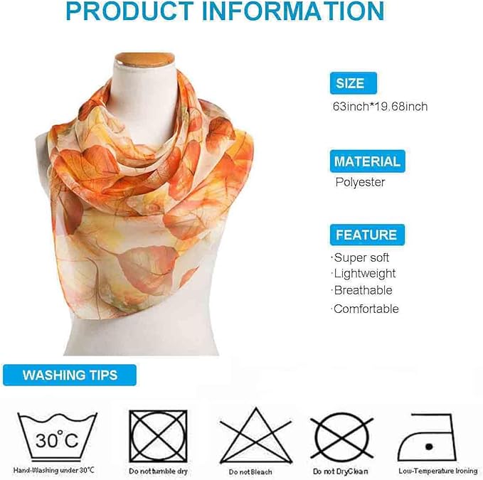 Xyueanlo Scarfs for Women Lightweight Fashion Floral Printed Scarves Neck Scarf Sunscreen Wraps Shawls