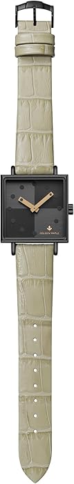 GOLDEN MAPLE Fancy Ladies Watch, Quartz Movement Watches for Women, Square Case with Leather Strap