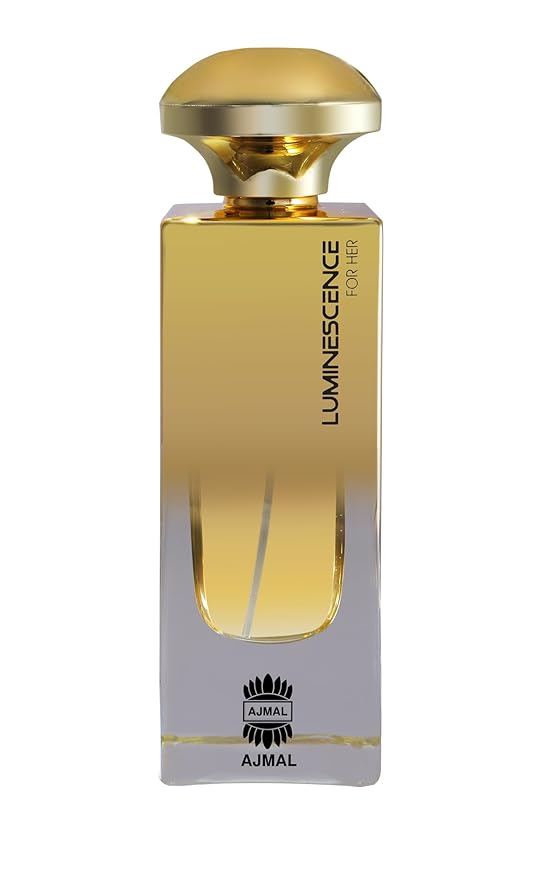 Ajmal Luminescence Her Eau de Parfum for Women, 2.5 fl oz / 75 ml, Fruity Floral Fresh Fragrance with Apricot, Peach & Jasmine, Long Lasting Perfume, Made in Dubai