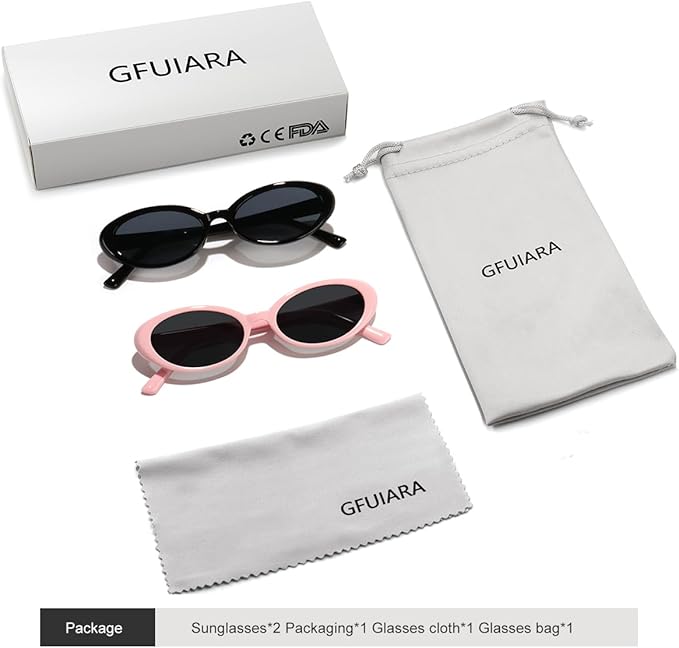 Oval Sunglasses for Women Men Fashion Small 90s Style Sun Glasses UV400