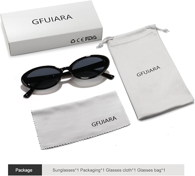 Oval Sunglasses for Women Men Fashion Small 90s Style Sun Glasses UV400