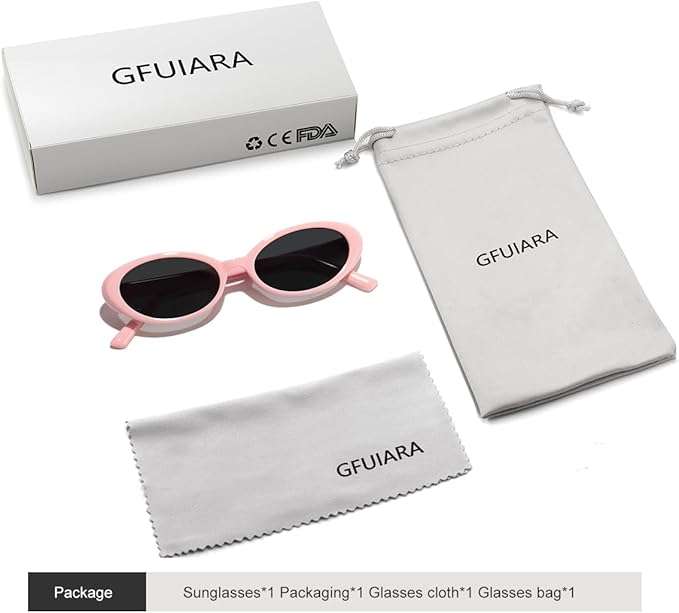 Oval Sunglasses for Women Men Fashion Small 90s Style Sun Glasses UV400