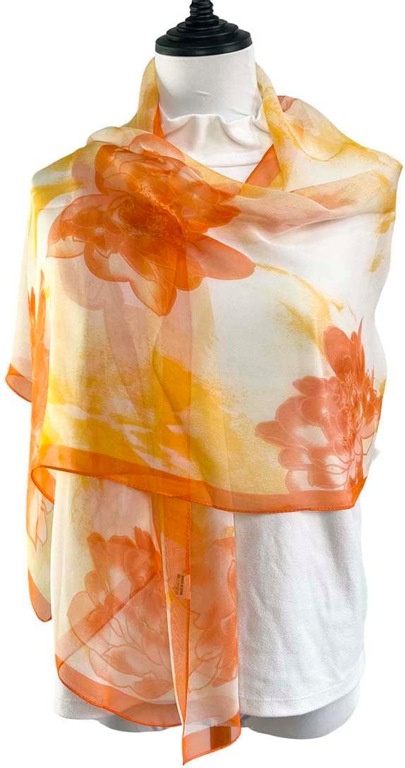 Xyueanlo Scarfs for Women Lightweight Fashion Floral Printed Scarves Neck Scarf Sunscreen Wraps Shawls
