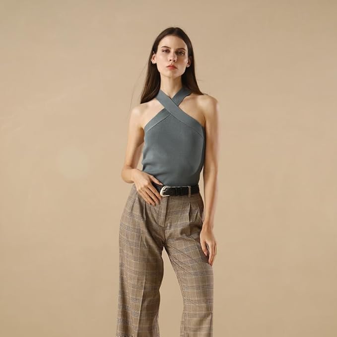 Women's Brown Belt Trend Belt with Gold Buckle Fashion Leather Waist Belt for Jeans Pants