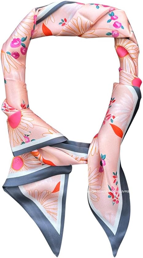 Livrerpi Silk Feeling Head Scarf Fashion Satin Hair Scarf Square Long Scarves for Women Gifts