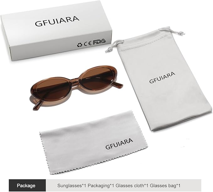 Oval Sunglasses for Women Men Fashion Small 90s Style Sun Glasses UV400