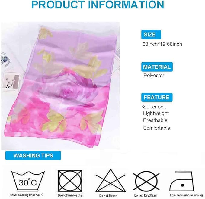 Xyueanlo Scarfs for Women Lightweight Fashion Floral Printed Scarves Neck Scarf Sunscreen Wraps Shawls
