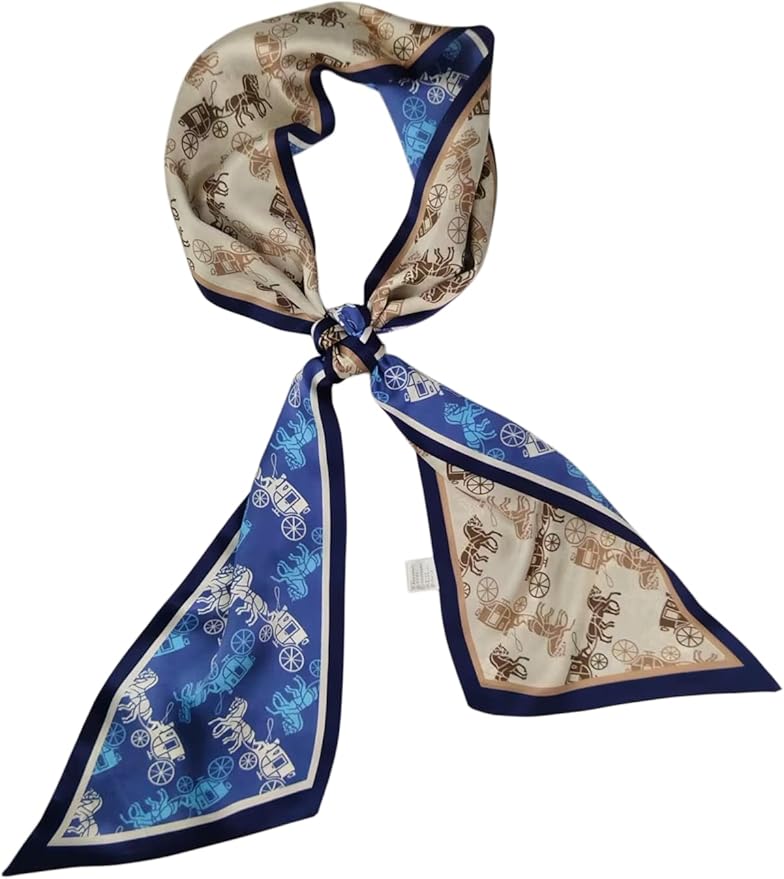 100% Mulberry Silk Ribbon Scarf for Hair Beach Head Wraps for Women Handbag accessories Necktie