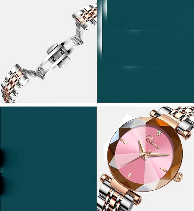 Fashion Watches for Women Rose Gold Stainless Steel Mesh Band Watch Elegant Ladies Gifts Waterproof Wrist Watch