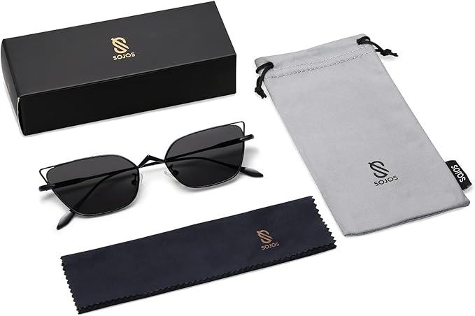 SOJOS Small Cateye Sunglasses Fashion Narrow Fun Designer Sun Glasses SJ1127A