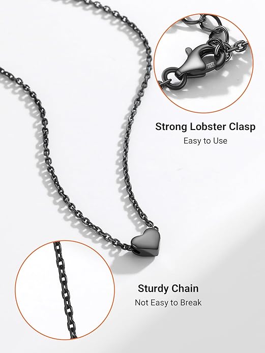 PROSILVER 925 Sterling Silver Necklace for Women | Dainty Delicate Adjustable Choker with Heart/Star/Moon/Vertical Bar Pendant, Hypoallergenic Tarnish Resistant Everyday Jewelry Gift for Her