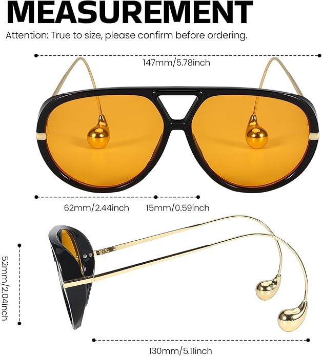 SODQW Oversized Aviator Sunglasses for Women With Earring Trendy Large Big XL Size 2025 Designer Ladies Shades