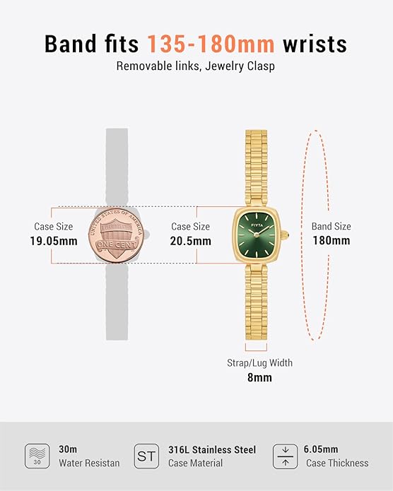 Gold Watches for Women Vintage Ladies Wrist Watches Stainless Steel Dainty Small Gold Watch with Link Removal Tools and Gift Box for Women and Love Ones