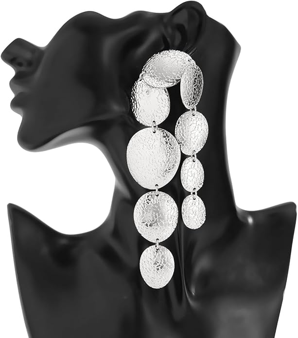 Elegant Gold Choker Necklace and Earring Set for Women, Textured Jewelry Set, Statement Necklace & Drop Earrings for Parties and Events