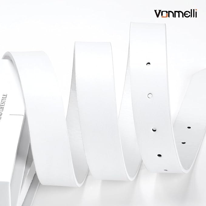 VONMELLI Women's Soft Faux Leather Belt for Jeans Pants Dress Fashion Ladies Waist Belt with Gold/Silvery Buckle