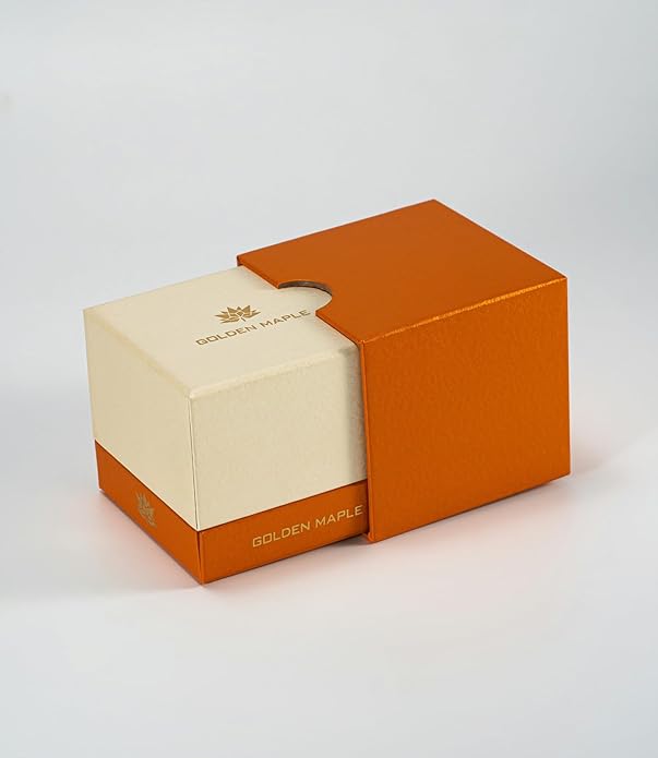 GOLDEN MAPLE Fancy Ladies Watch, Quartz Movement Watches for Women, Square Case with Leather Strap