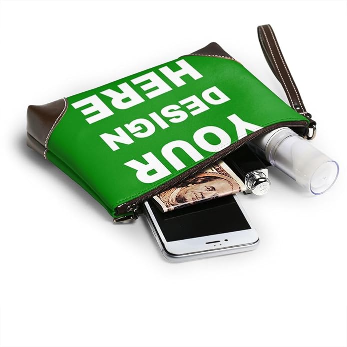 Custom Leather Wristlet Personalized Wallets For Women Men Wristlet Handbags Customized Clutch Purses For Women