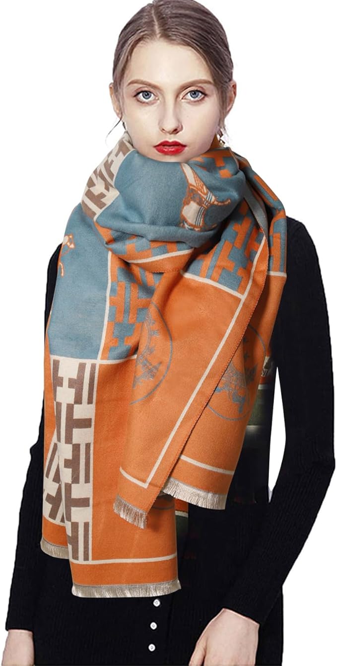 EXTREE Scarfs for Women Pashmina Silky Shawl Wrap for Evening Dressing Blanket Open Front Poncho Cape