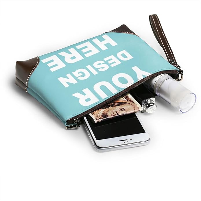 Custom Leather Wristlet Personalized Wallets For Women Men Wristlet Handbags Customized Clutch Purses For Women