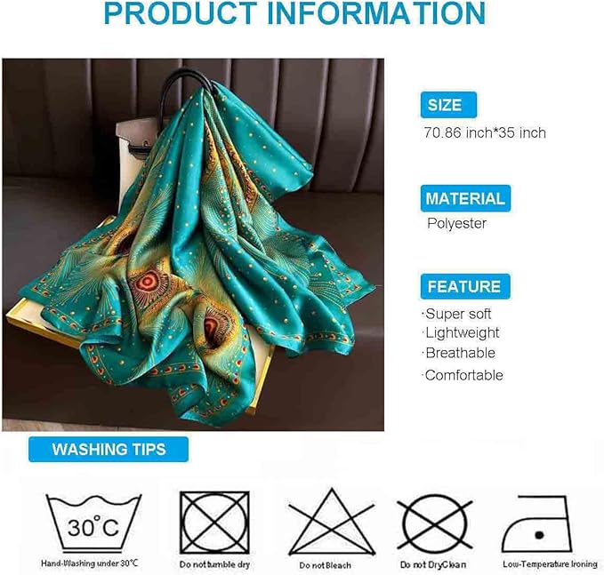 Xyueanlo Scarfs for Women Lightweight Scarves Fashion Print Floral Pattern Head Scarf Wraps Shawls