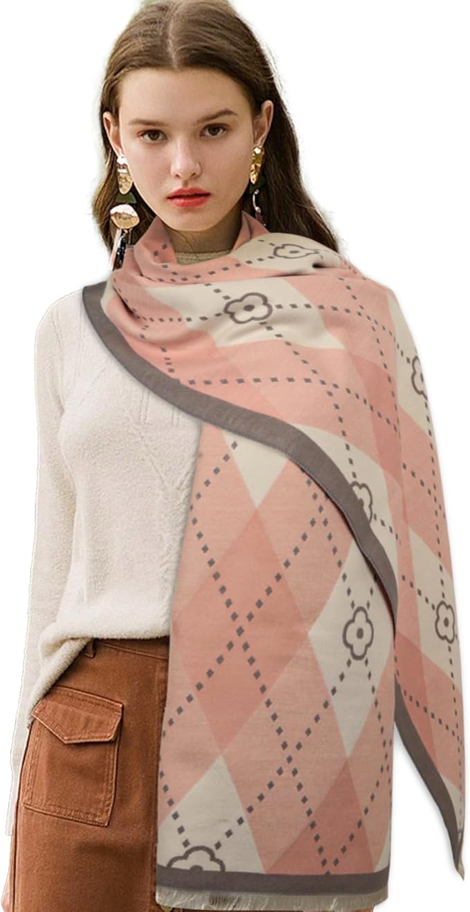 EXTREE Scarfs for Women Pashmina Silky Shawl Wrap for Evening Dressing Blanket Open Front Poncho Cape