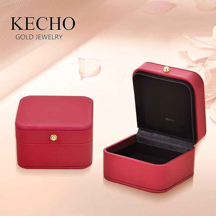 KECHO 14k Gold Simple Circle Necklace Karma Pendant Necklace for Women Jewelry