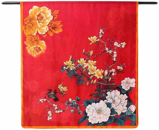 Pokeedioty Scarfs for Women Lightweight Head Scarf Fashion Scarves Elegant Floral Pattern Sunscreen Shawls and Wraps