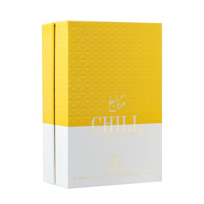ARIAZ Chill Women Eau De Parfum 3.4 Oz - Fruity Floral Gourmand Perfume with Apple, Lemon, Freesia, Strawberry, Marshmallow, Vanilla, Raspberry & Musk - Sweet Everyday Fragrance