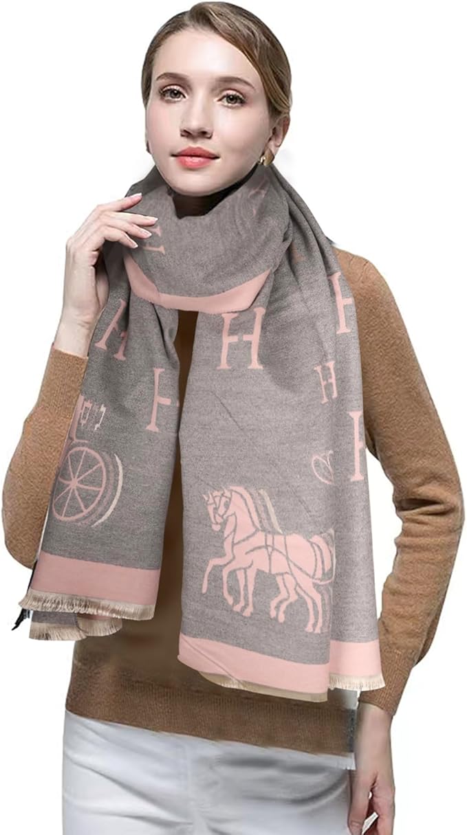 EXTREE Scarfs for Women Pashmina Silky Shawl Wrap for Evening Dressing Blanket Open Front Poncho Cape