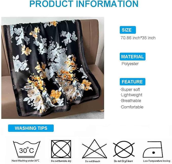 Xyueanlo Scarfs for Women Lightweight Scarves Fashion Print Floral Pattern Head Scarf Wraps Shawls