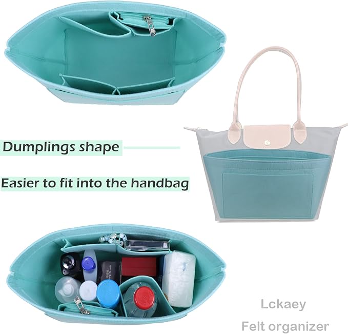 Lckaey bag Organizer Insert for longchamp le pliage organizer insert Handbags Organizer 1012hu blue-M