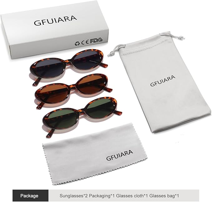Oval Sunglasses for Women Men Fashion Small 90s Style Sun Glasses UV400