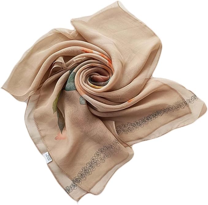 Pokeedioty Women’s Scarf Lightweight Elegant Floral Pattern Scarf Fashion Scarves Sheer Scarfs Shawls
