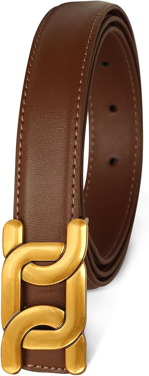 Relang Women's Belts with Gold Buckle, Fashion Waist Band, Elegant Ladies' Belt, Gift for Women