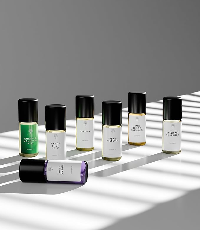 Eternal perfume Oils Roll on Travel Size perfumes for women Mini Mist Gift Set 7 Piece Collection perfume for men unisex Long Lasting perfumes set for womens 7 x 3 ml/0.17 FL Oz Gift Set for Women