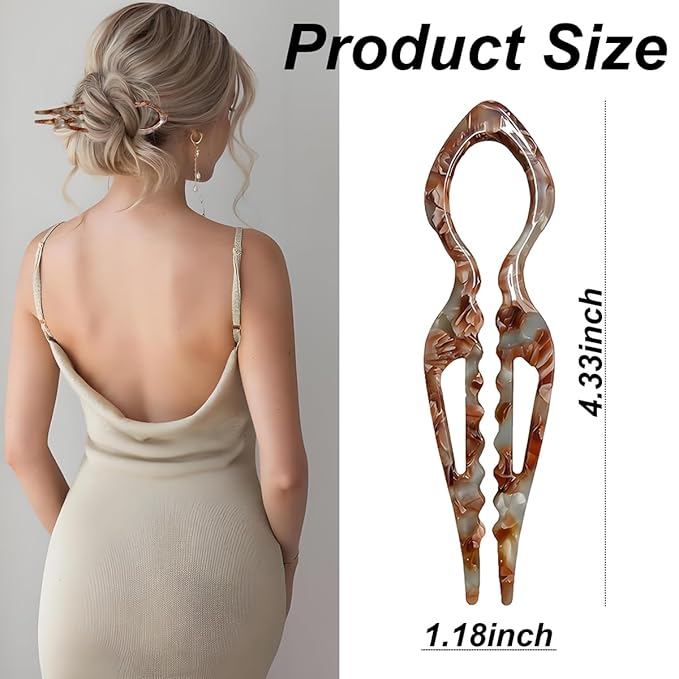 4Pcs French U Shaped Hair Pins - Hair Pin for Women - Elegant Women Hairs Accessories - French Hair Pins for Thick Hair