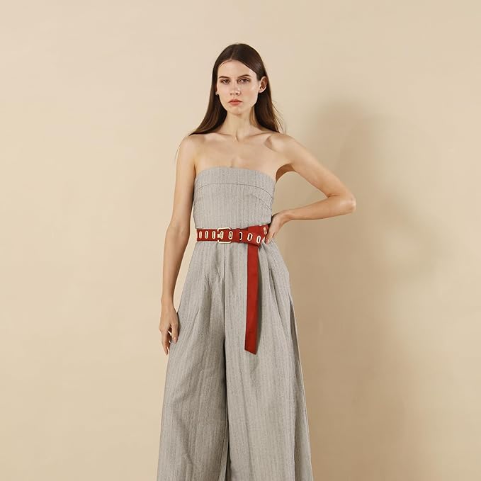 Wide Belts for Women Leather Wide Belts Fashion Thick Black Belt With Gold Buckle Belt for Dresses