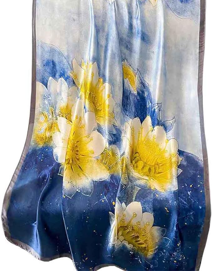 Pokeedioty Women’s Scarf Lightweight Elegant Floral Pattern Scarf Fashion Scarves Sheer Scarfs Shawls