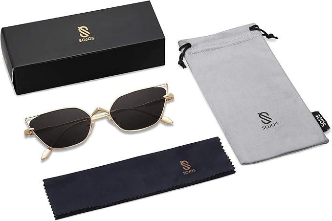 SOJOS Small Cateye Sunglasses Fashion Narrow Fun Designer Sun Glasses SJ1127A