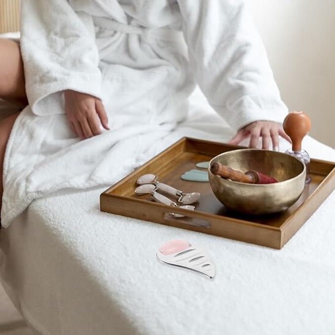 Face Gua Sha Massage Roller: Stainless Steel Facial Massager Scraping Board for Women Skincare - Facial Roller Gua Sha for Lifting/Shaping Spa/Home