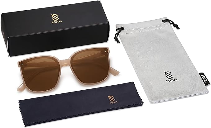 SOJOS Sunglasses for Women Men Vintage Style Shades SJ2157