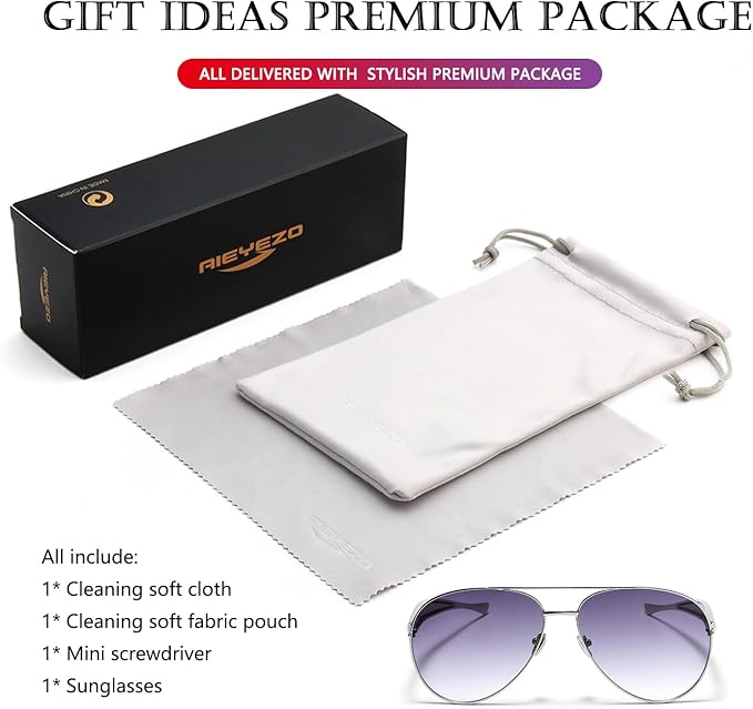 AIEYEZO Gold Aviator Sunglasses for Women Men Oversized Thick Frame Sun Glasses Fashion Retro Sardine Pilot Shades