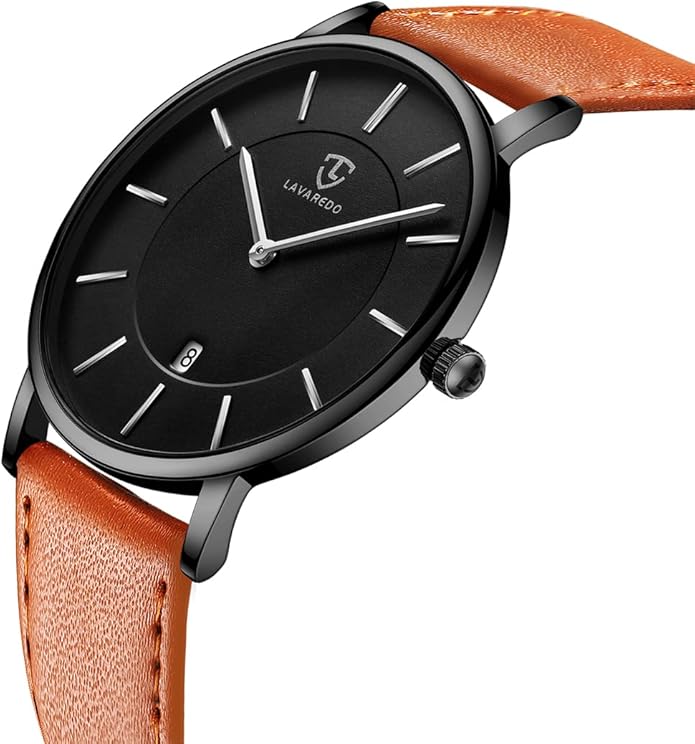 BEN NEVIS Watch, Mens Watch, Minimalist Fashion Simple Wrist Watch Analog Date with Leather Strap